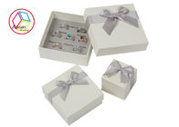 Personalized Jewelry Paper Gift Box For Ring Ear Stud White Pearl Color